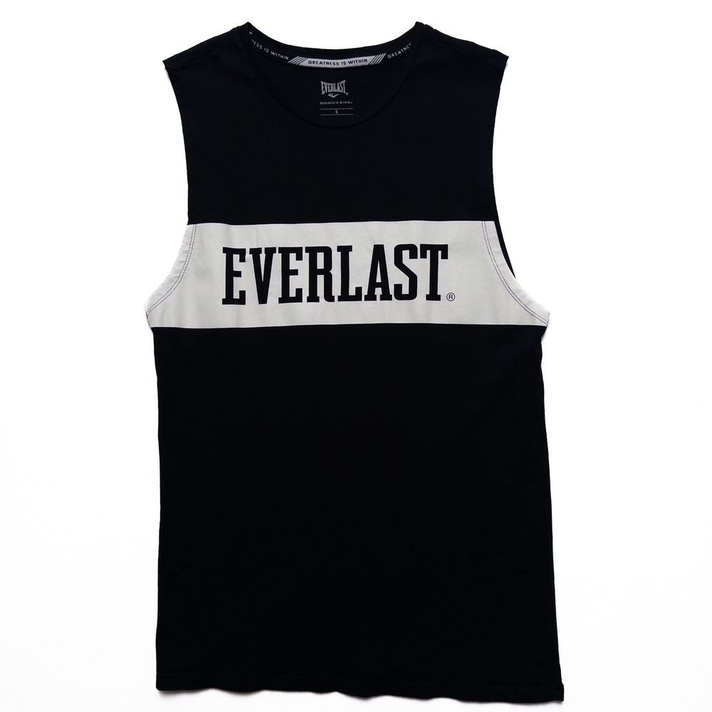 Everlast Training Tank Top Mens Small Black White Sleeveless‎